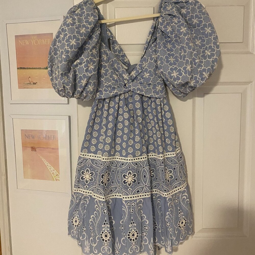 Alice and Olivia Blue Mini Dress